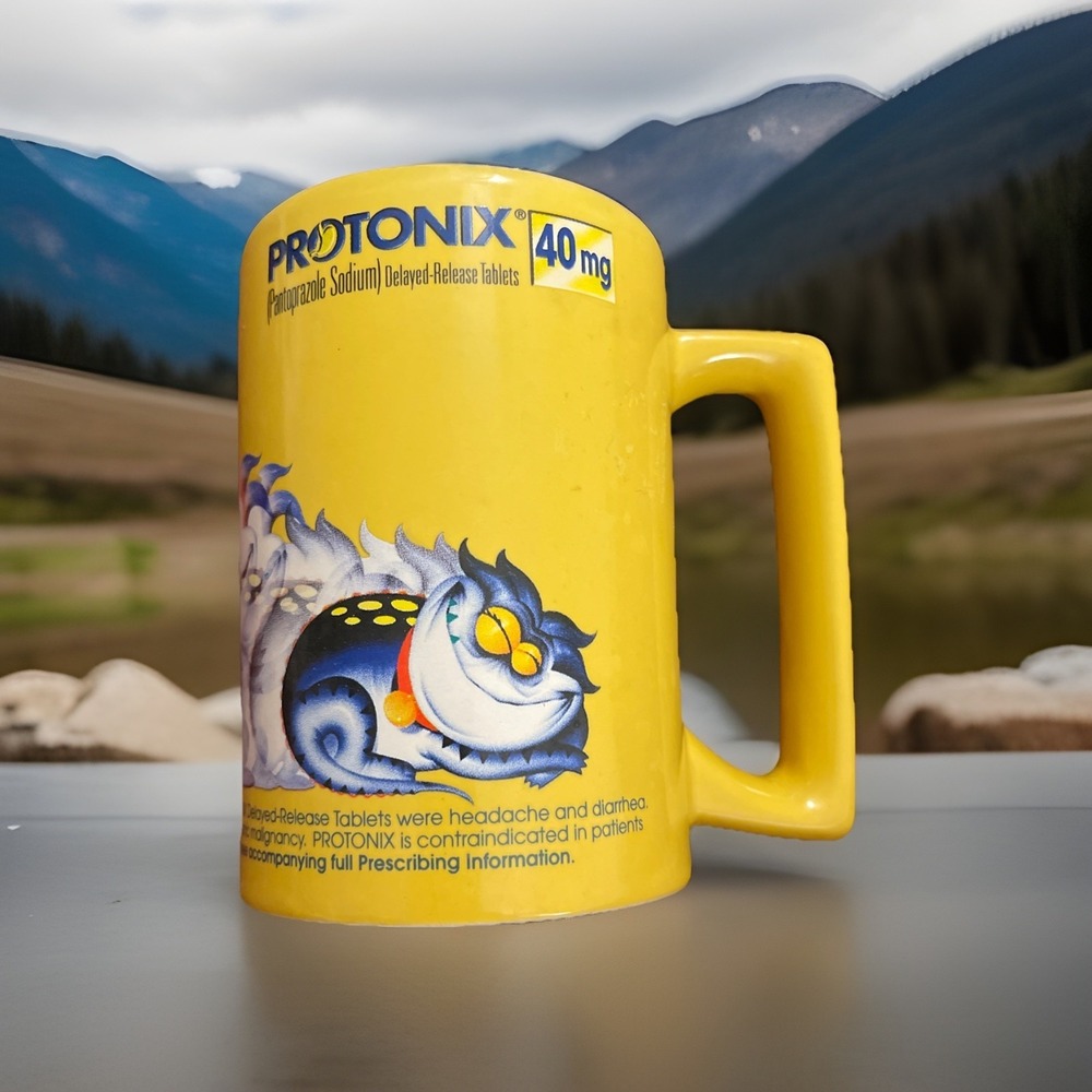 Protonix Injection IV Pharmaceutical Advertising Oversized Coffee Mug Colorful